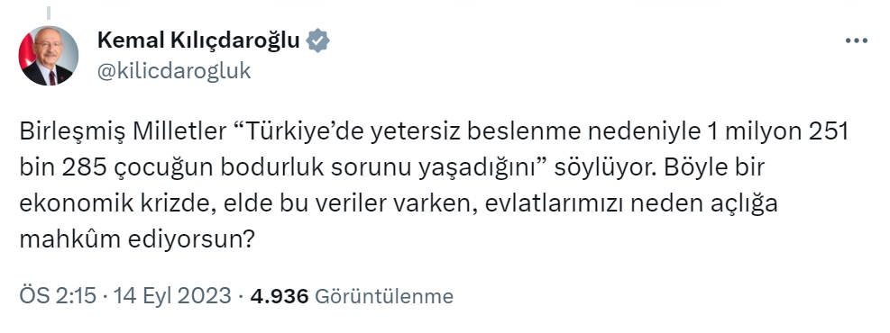 Kılıçdaroğlu: “Son 20 yılda Milli Eğitim Bakanlığı “milli” olma vasfını tamamen yitirdi”