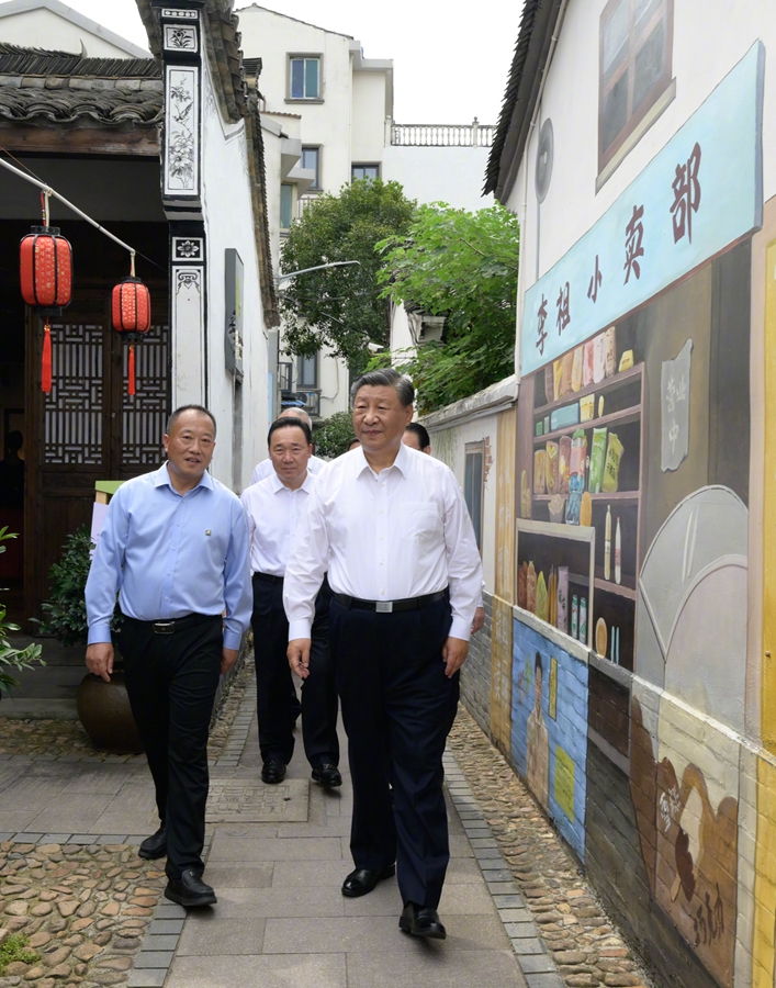 Cumhurbaşkanı Xi, Zhejiang eyaletinin Jinhua kentinde