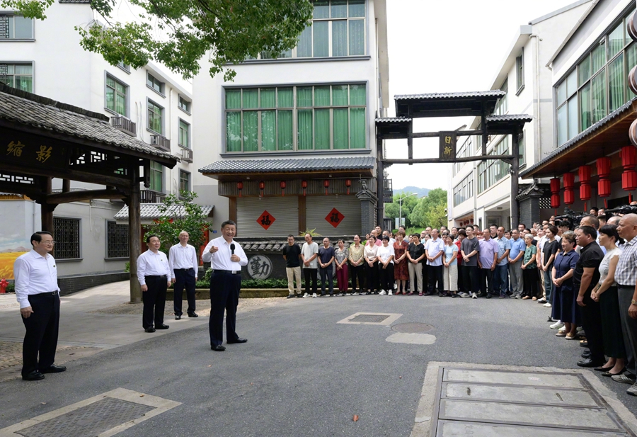 Cumhurbaşkanı Xi, Zhejiang eyaletinin Jinhua kentinde