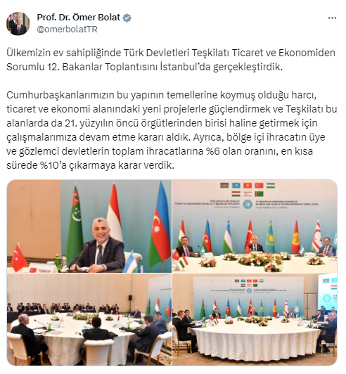TDT Ticaret ve Ekonomiden Sorumlu 12. Bakanlar Toplantısı, İstanbul’da yapıldı