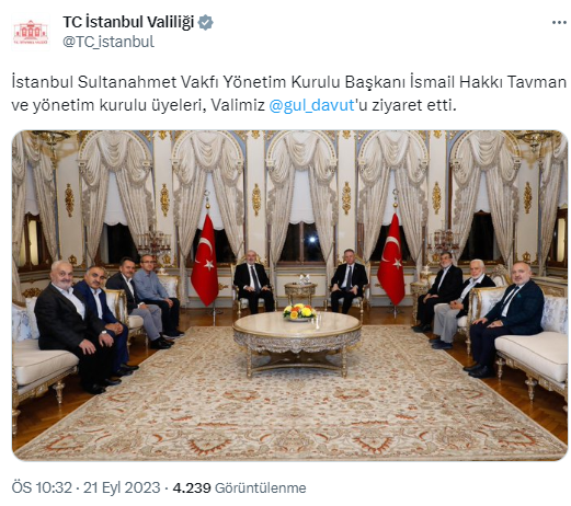 İstanbul Valisi Gül’e ziyaretler sürüyor