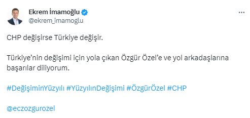 İmamoğlu’dan CHP’li Özel’e destek