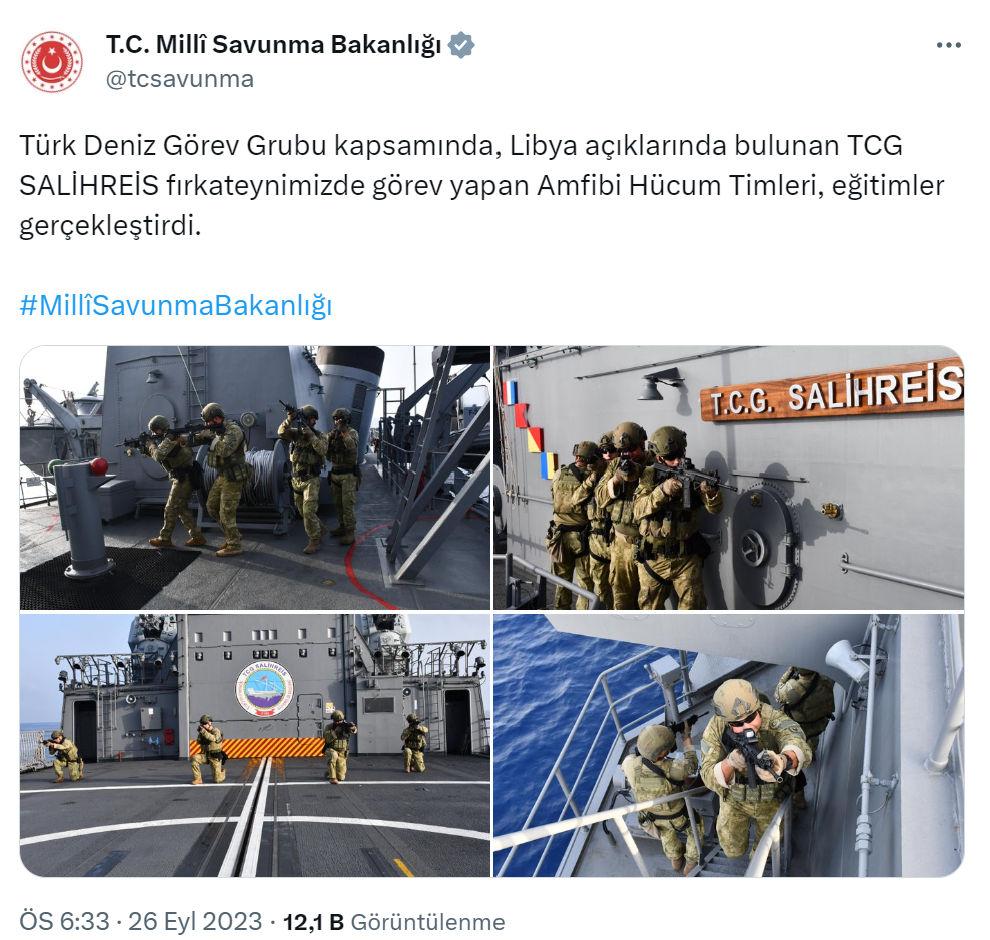 TCG Salihreis fırkateyninde görevli Amfibi Hücum Timleri eğitimler gerçekleştirdi