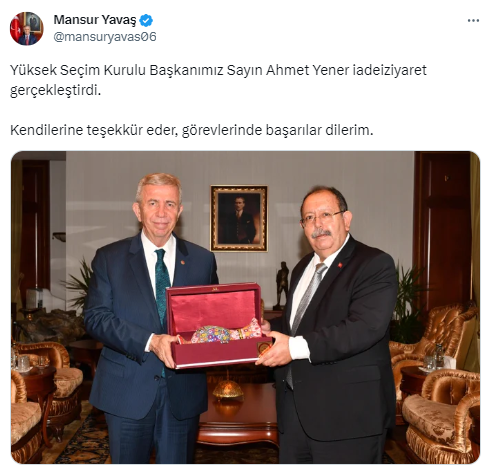 Başkan Yavaş, YSK Başkanı Yener’i ağırladı
