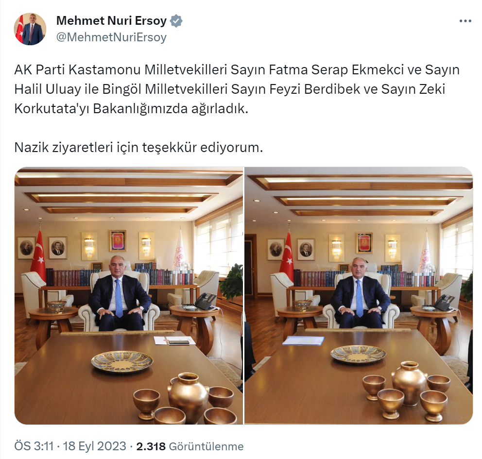 Bakan Ersoy’a ziyaretler sürüyor