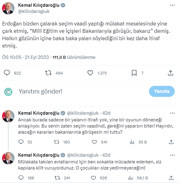 Kılıçdaroğlu’dan Erdoğan’a: “Hayırdır alacağın kararları bakanlarınla görüşesin mi tuttu?”