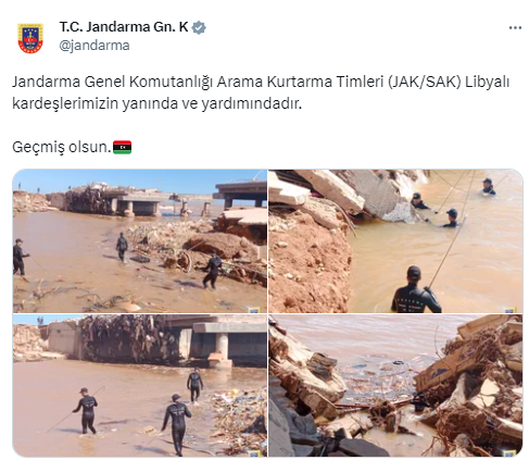 Jandarma Genel Komutanlığı Arama Kurtarma Timleri, Libya’da