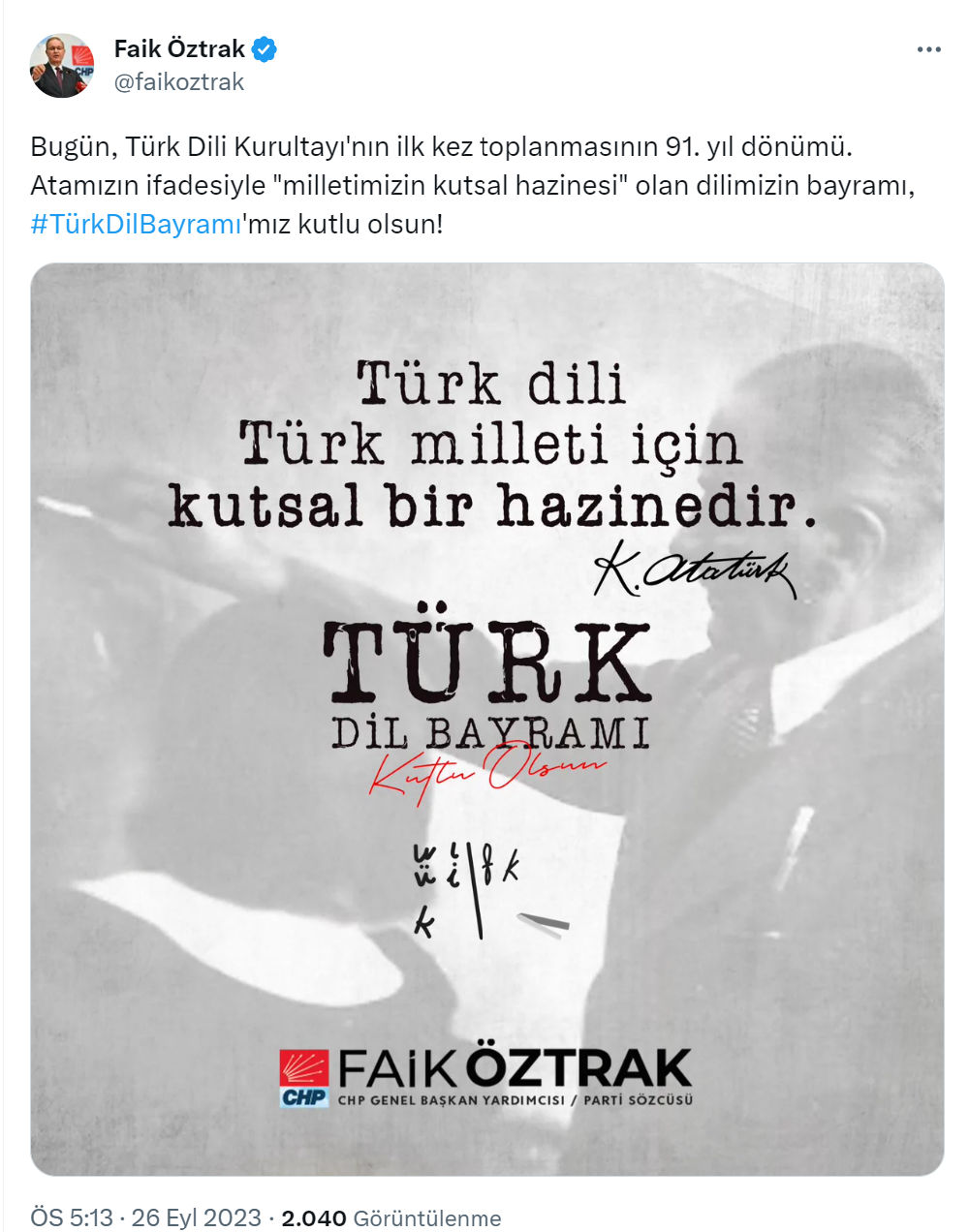 Öztrak, Dil Bayramını’nı kutladı