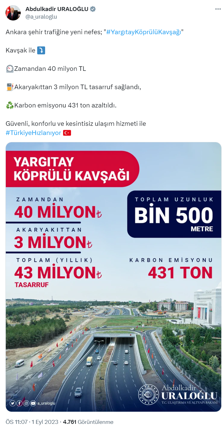 Bakan Uraloğlu: “Güvenli, konforlu ve kesintisiz ulaşım hizmeti ile Türkiye hızlanıyor”