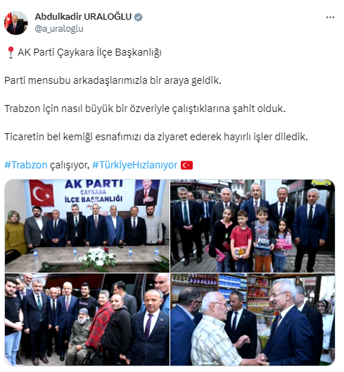 Bakan Uraloğlu: “Trabzon çalışıyor, Türkiye hızlanıyor”