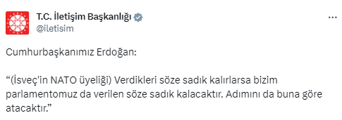 Cumhurbaşkanı Erdoğan: “Ermenistan’a düşen huzurun tesisi için barışın yanında durmaktır”