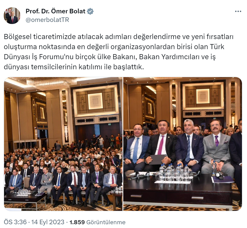 Türk Dünyası İş Forumu başladı