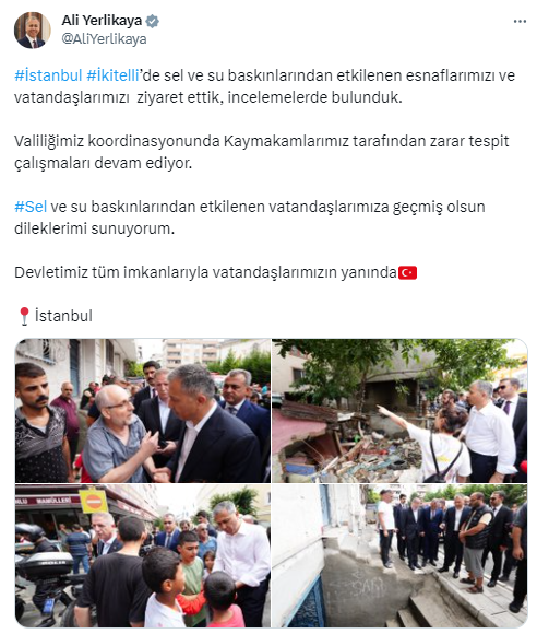 Bakan Yerlikaya, İstanbul’da esnaf ve vatandaşları ziyaret etti