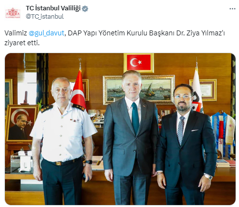 Vali Gül’den DAP Yapı Yönetim Kurulu Başkanı Yılmaz’a ziyaret