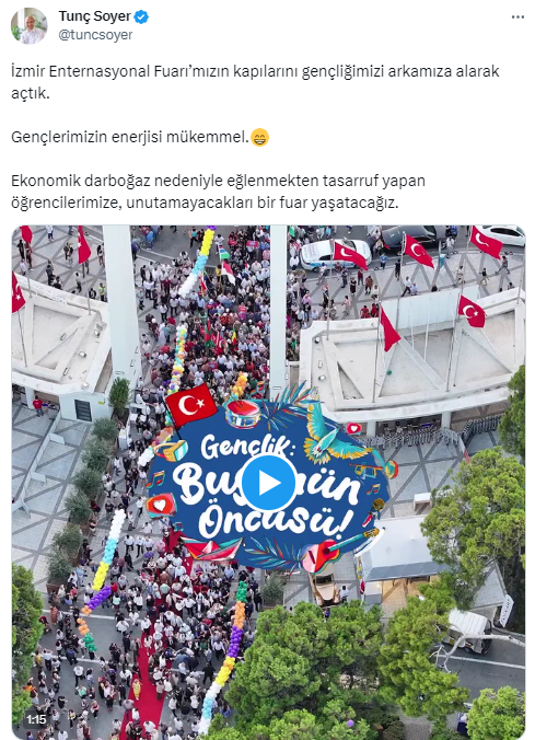 Başkan Soyer’den “İzmir Enternasyonal Fuarı” paylaşımı