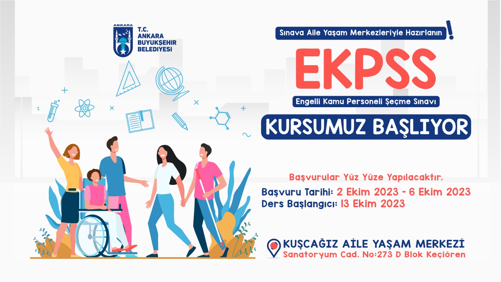 Ankara Büyükşehir Belediyesinden ücretsiz YKS ve EKPSS hazırlık kursu