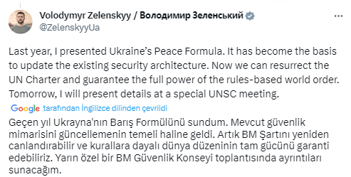 Ukrayna Devlet Başkanı Zelenski: “Savaş suçları cezalandırılmalı”