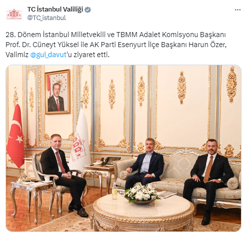 İstanbul Valisi Gül’e ziyaretler sürüyor