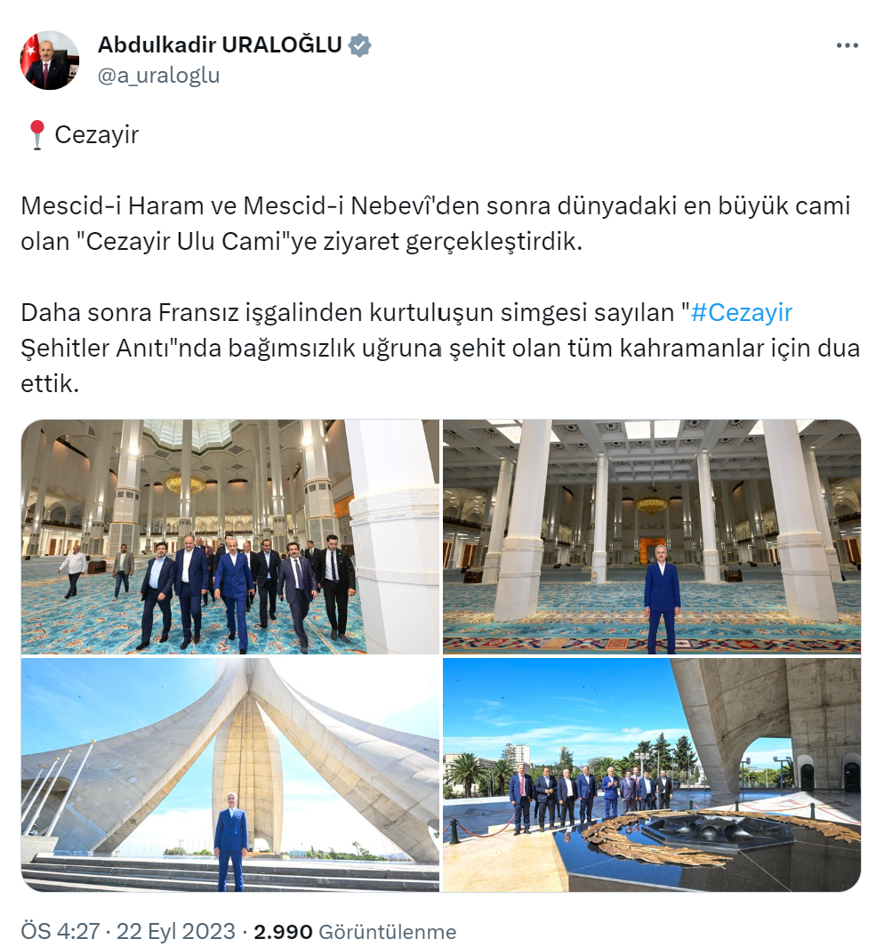 Bakan Uraloğlu, Cezayir’de ziyaretlerini sürdürüyor