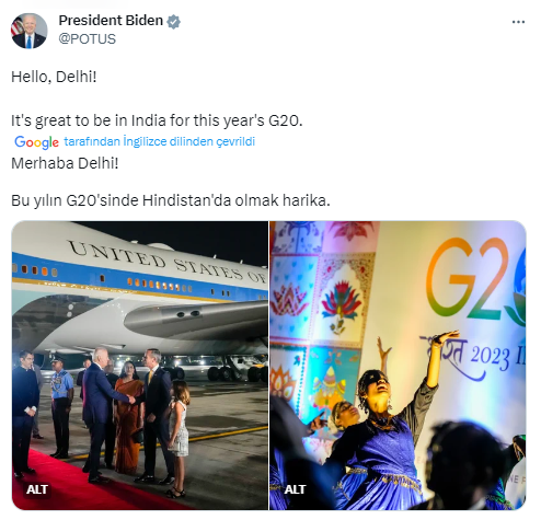 ABD Başkanı Biden, Hindistan’a gitti