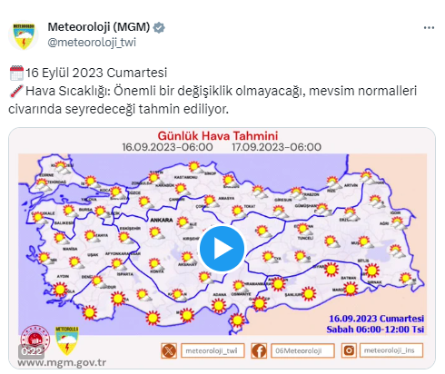 Hava sıcaklıkları mevsim normalleri civarında seyredecek