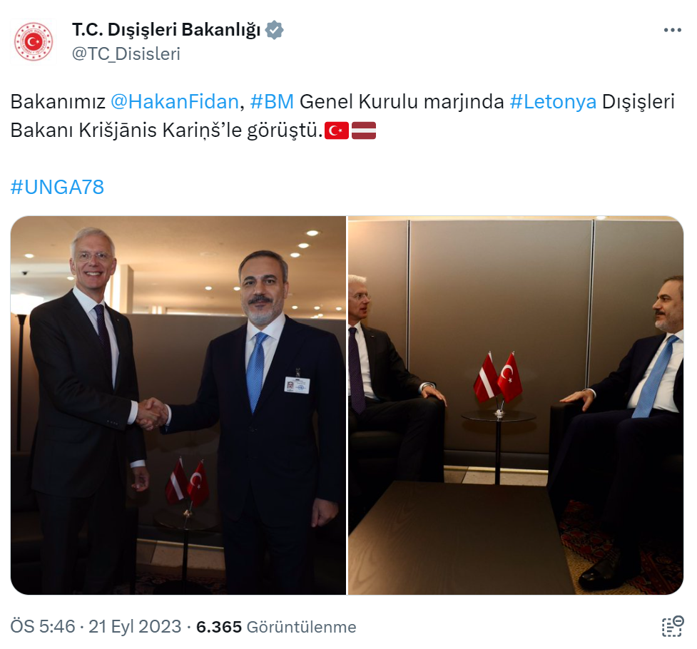 Bakan Fidan, BM Genel Kurulu marjında görüşmelerini sürdürüyor