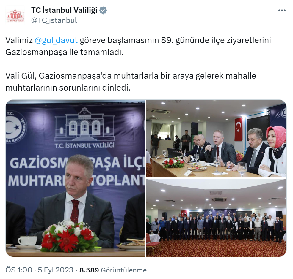 İstanbul Valisi Gül’den Gaziosmanpaşa’ya ziyaret