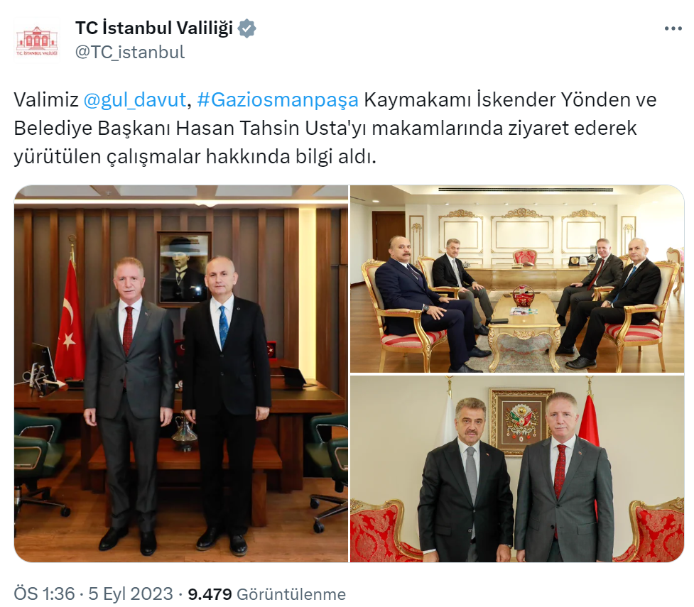 İstanbul Valisi Gül’den Gaziosmanpaşa’ya ziyaret