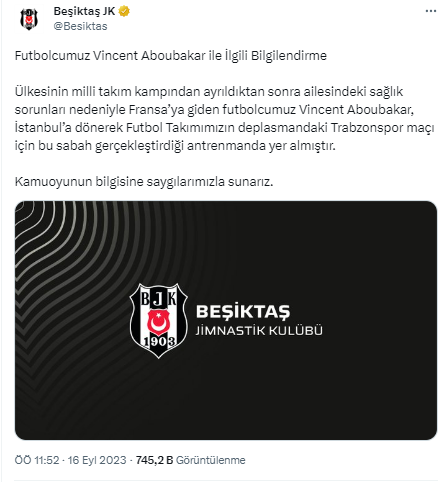 Beşiktaş'ta Vincent Aboubakar belirsizliği sona erdi! Kamerunlu golcü Trabzonspor maçı kadrosunda