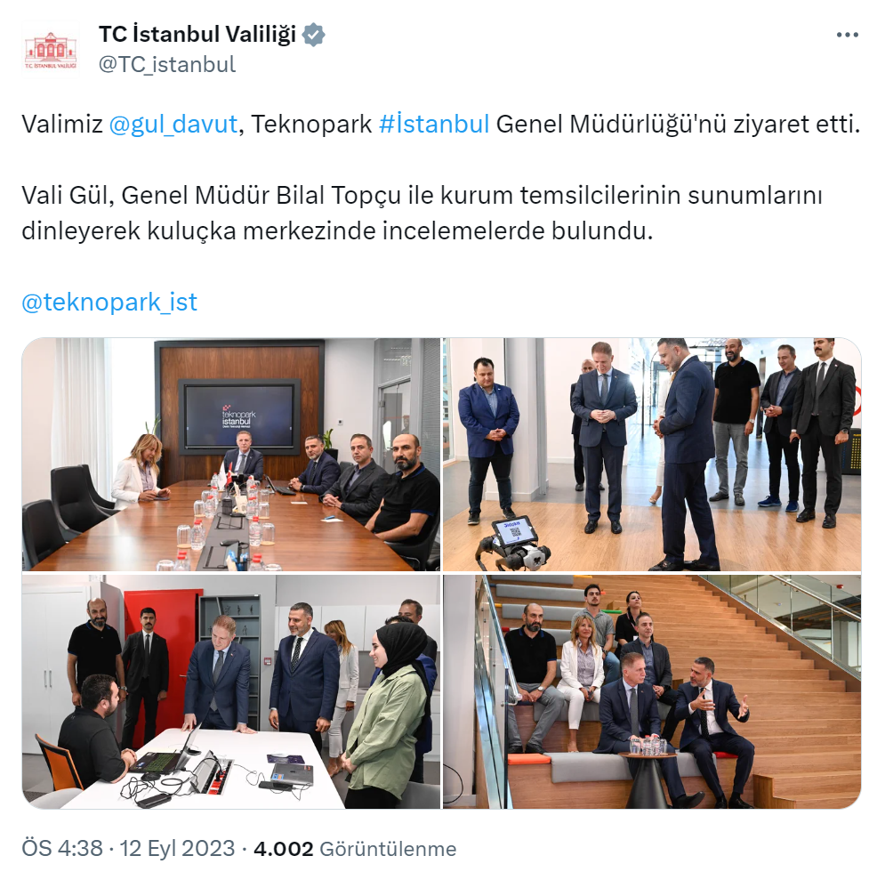Vali Gül, Teknopark İstanbul ve HEAŞ Genel Müdürlüğü’nü ziyaret etti