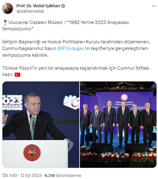 Işıkhan: “Türkiye Yüzyılı’nı yeni bir anayasayla taçlandırmak için Cumhur İttifakı hazır”