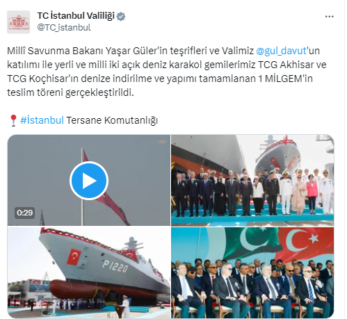 TCG Akhisar ve TCG Koçhisar karakol gemileri denize indirildi