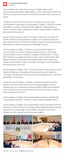 Cumhurbaşkanı Erdoğan, ABD’li düşünce kuruluşu temsilcileriyle bir araya geldi