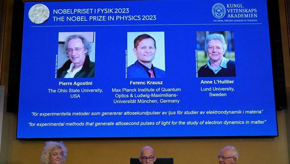 ‘2023 Nobel Fizik Ödülü’ Pierre Agostini, Ferenc Krausz ve Anne L’Huillier’e verildi!