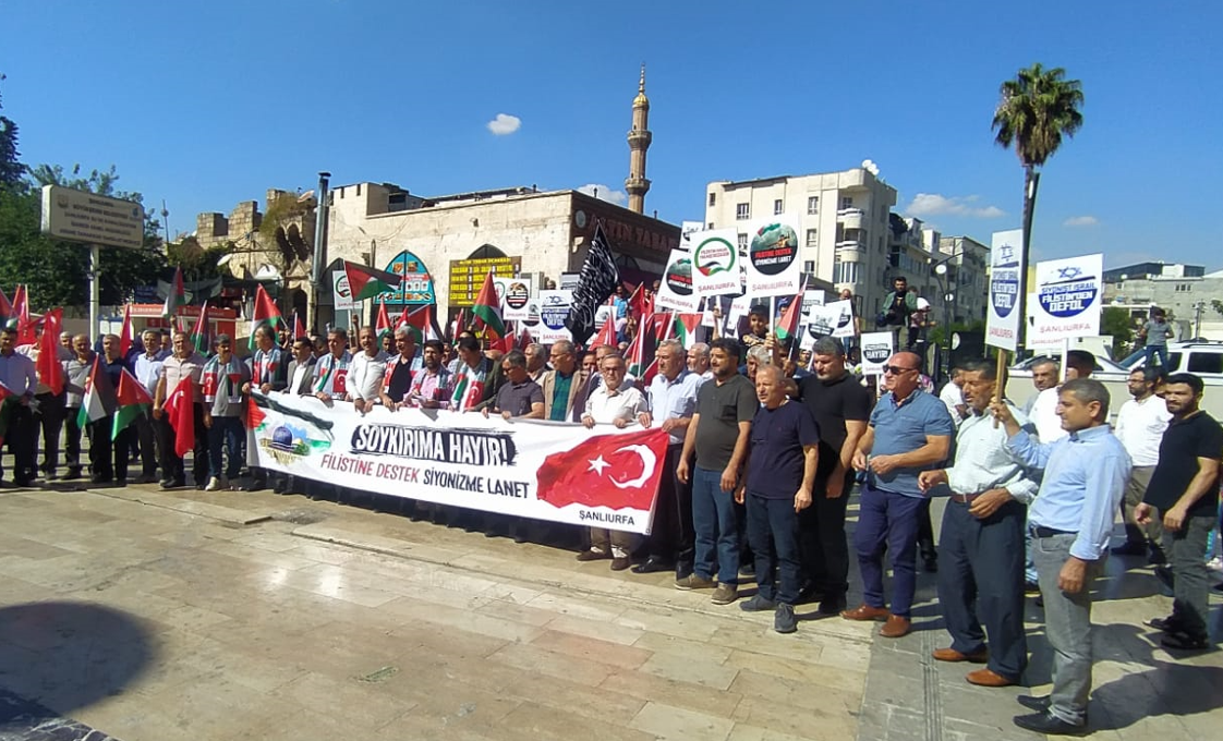 Şanlıurfa’da Filistin’e destek mitingi