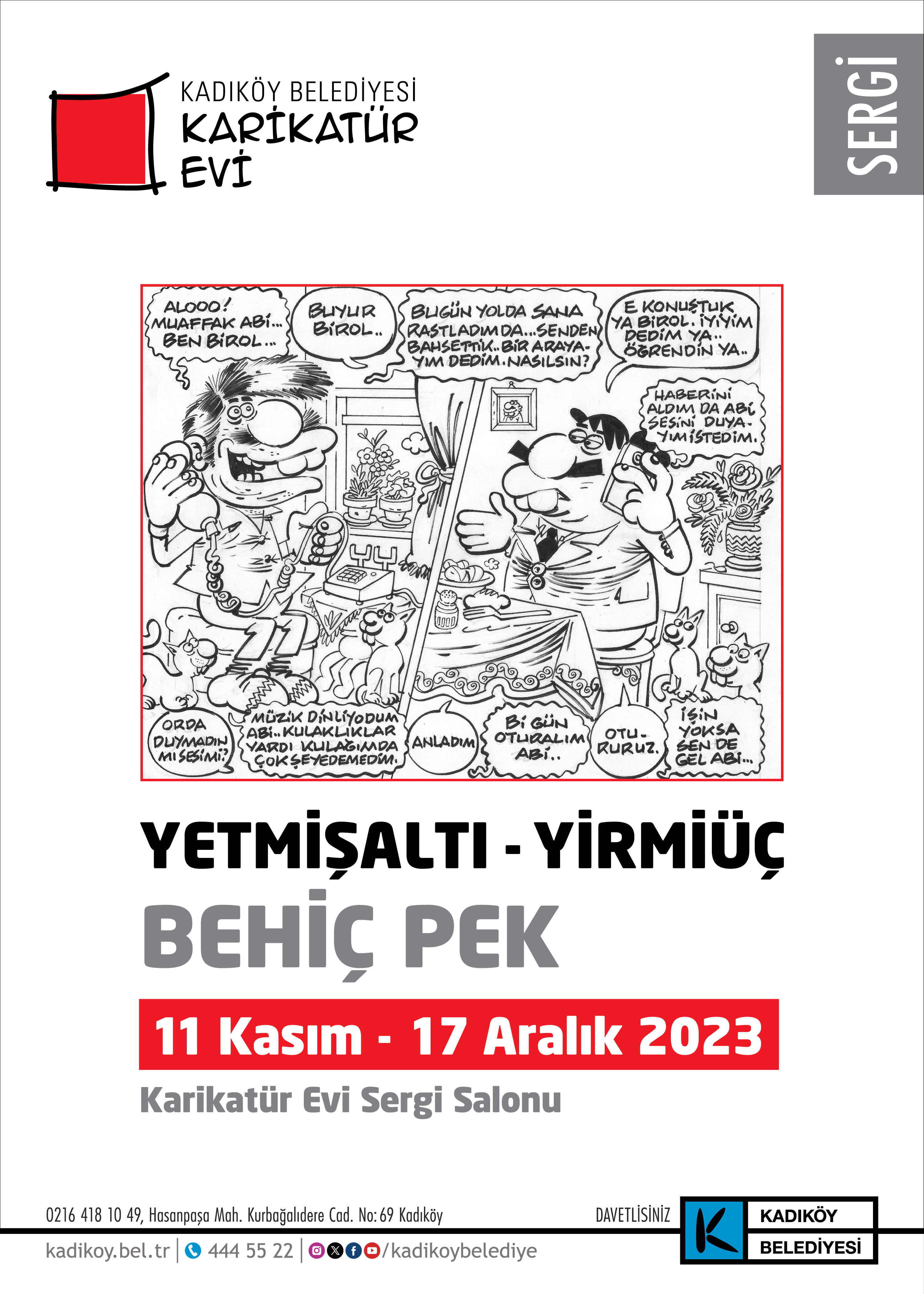 Behiç Pek’in yeni karikatür sergisi, Kadıköy’de açılıyor