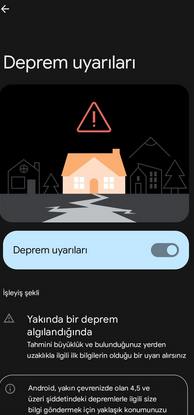 Google deprem uyarı sistemi