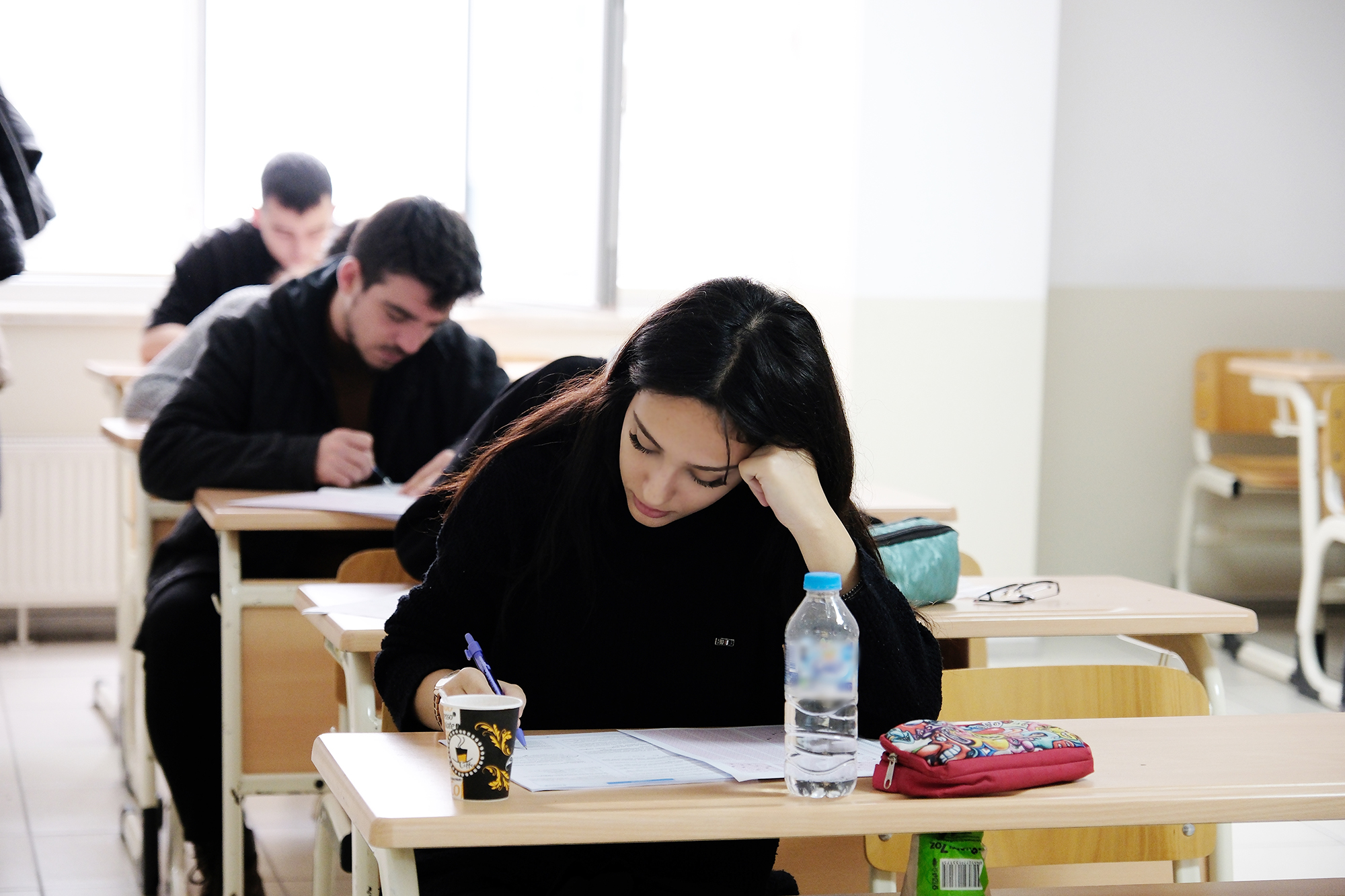 Bursa’da sınavlara hazırlanan öğrencilere deneme sınavı yapıldı