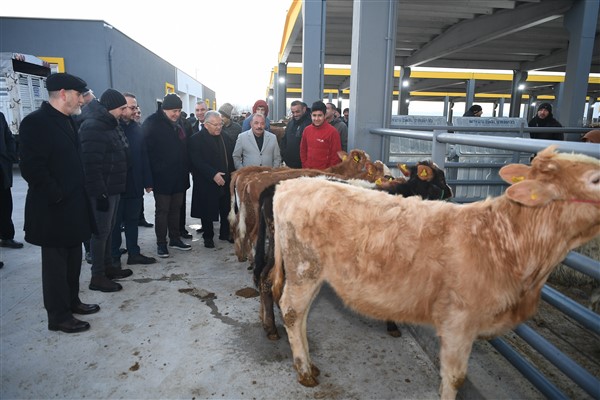 Başkan Büyükkılıç, Canlı Hayvan Borsası ve Pazar Yeri’ni ziyaret etti