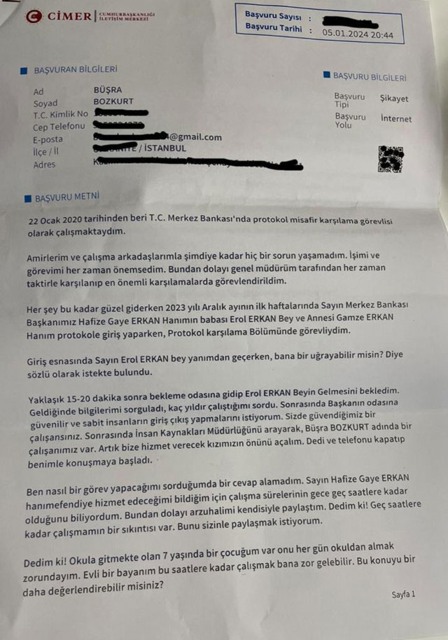 Gaye Erkan’ın babası tarafından işten çıkarıldığını iddia eden Bozkurt: Yetkisiz atıldım işimi geri istiyorum