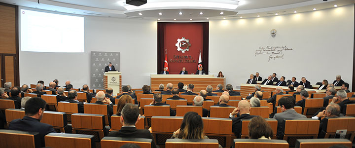 İSO Şubat Ayı Olağan Meclis Toplantısı’na AK Parti Ekonomi İşlerinden Sorumlu Genel Başkan Yardımcısı Nihat Zeybekci Konuk Oldu