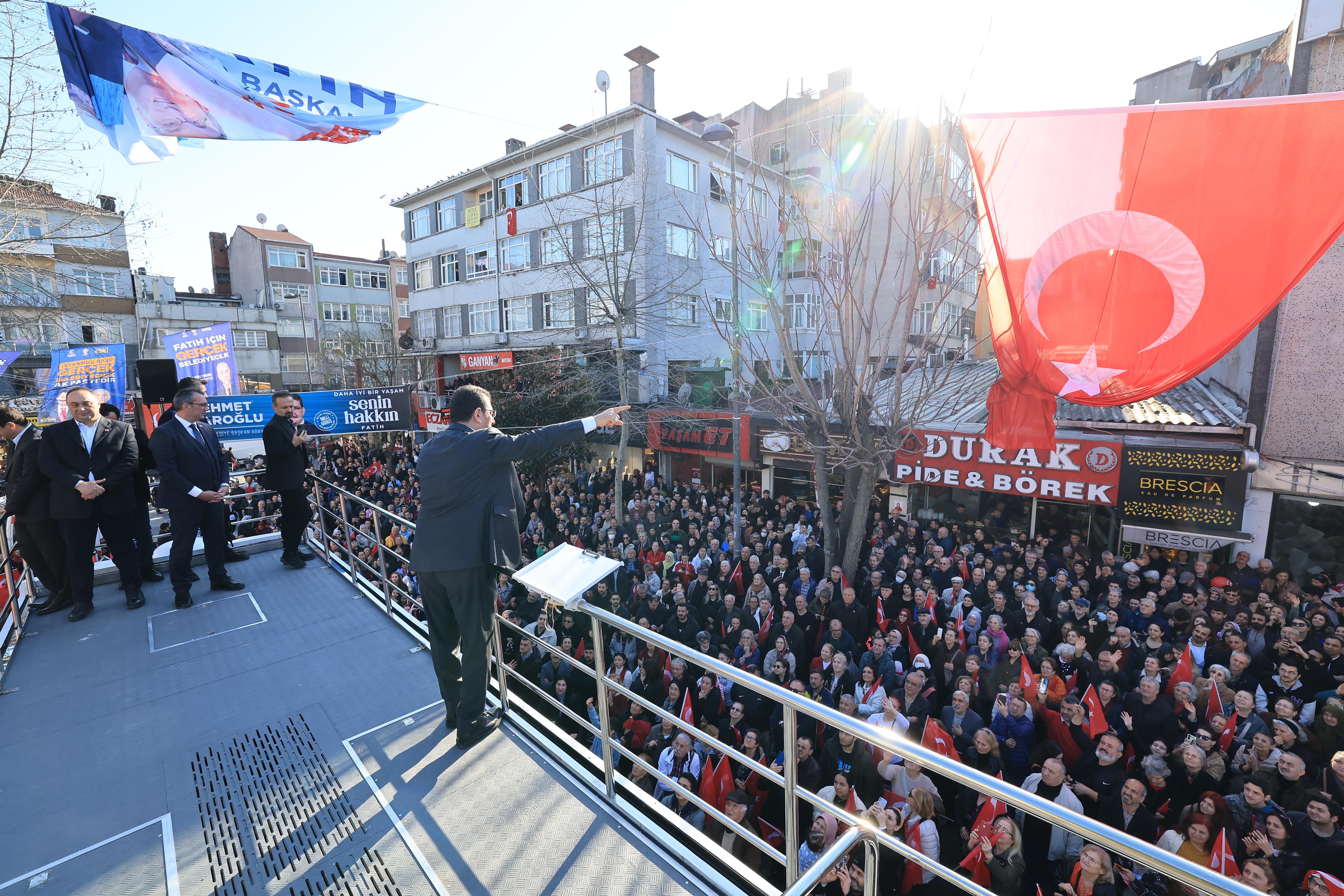 İmamoğlu: “Fatih’in altyapısına 3,5 milyar liralık yatırım yaptık”