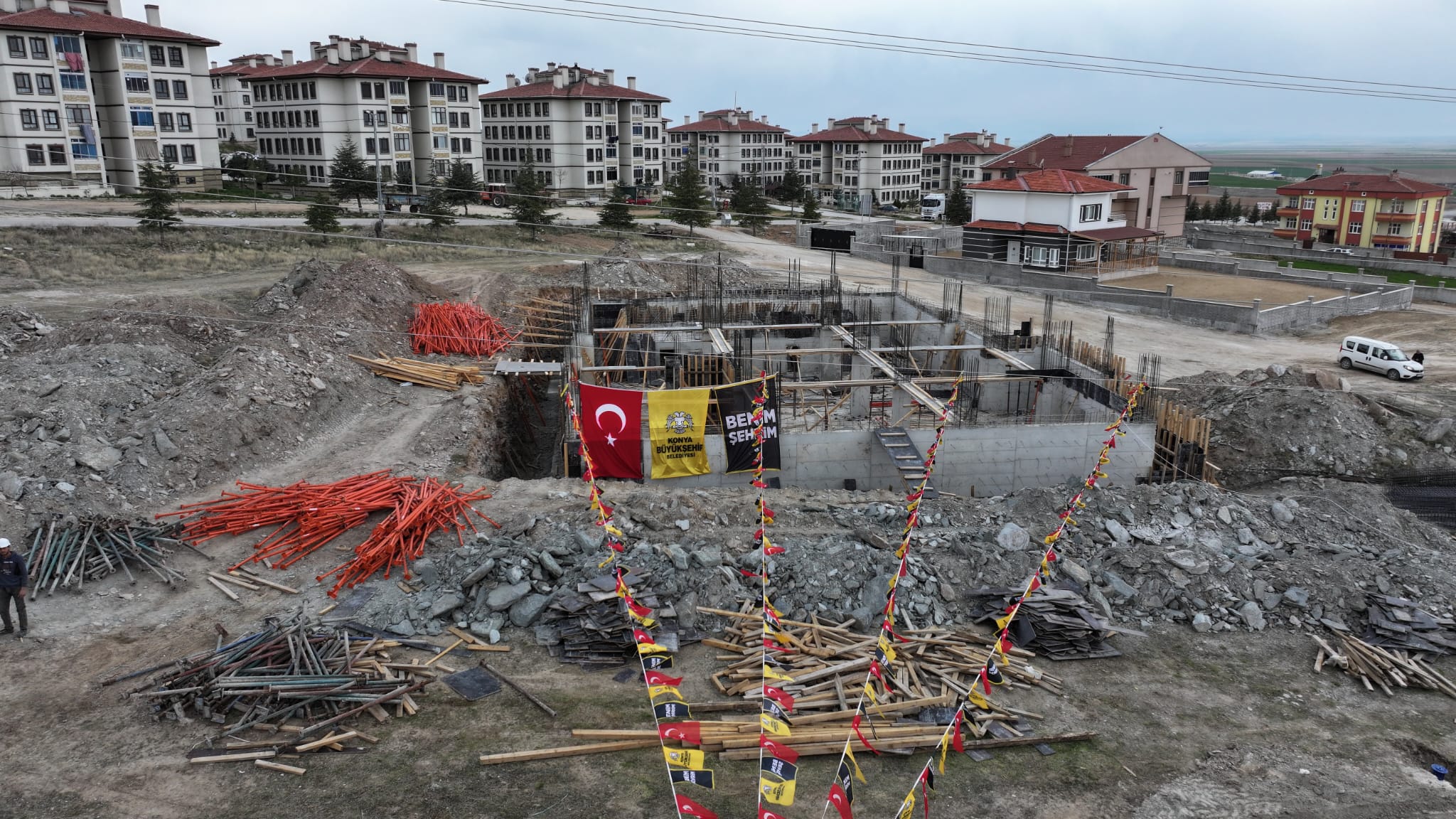 Altınekin Şehir Konağı’nın temeli Bakan Koca’nın katılımıyla atıldı