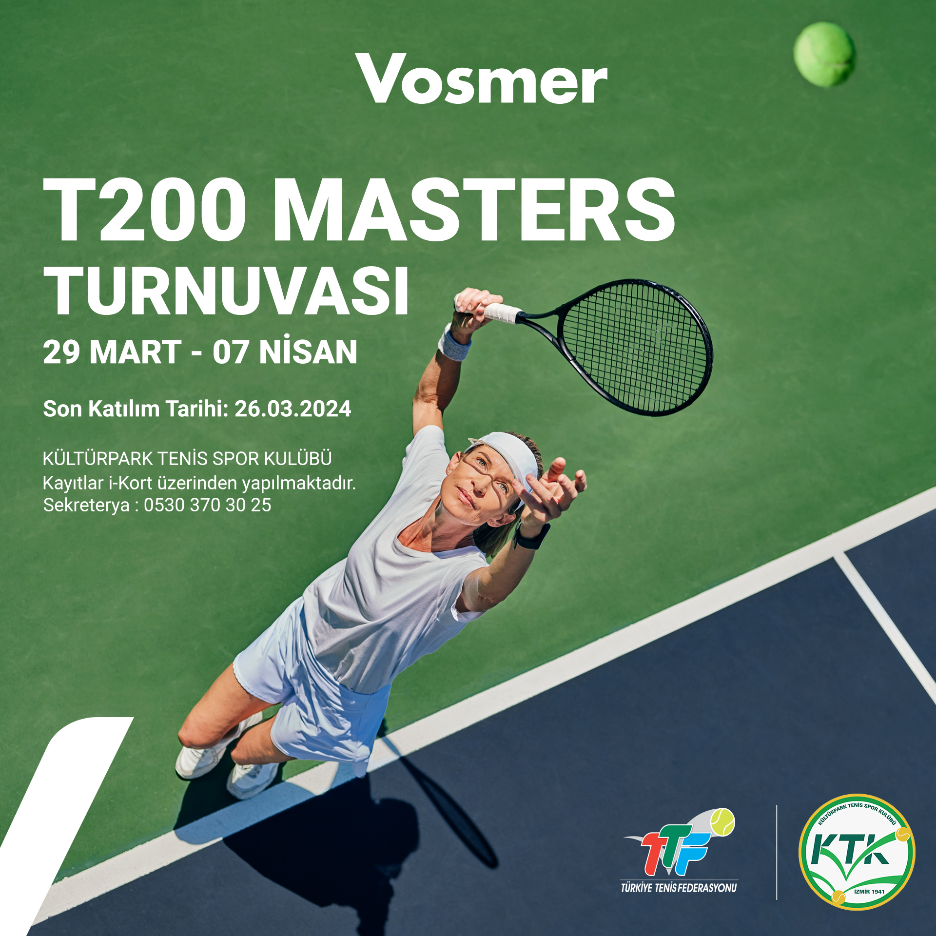Vosmer Otomotiv, T200 Masters Tenis Turnuvası’nın ana sponsoru oldu