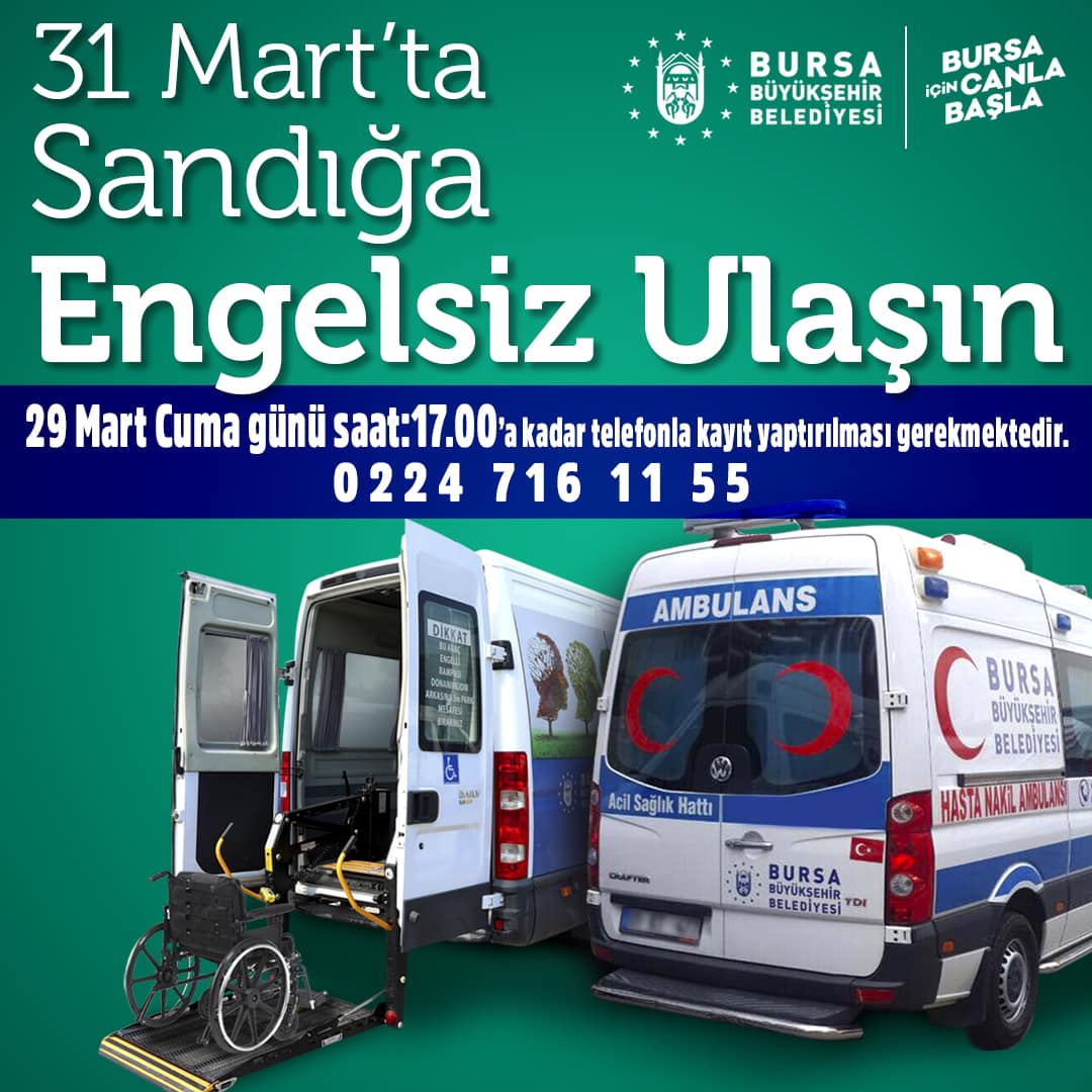 Bursa Büyükşehir Belediyesi’nden seçimde ücretsiz ulaşım hizmeti
