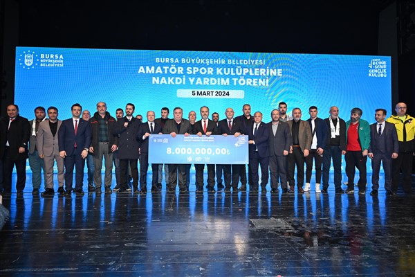 Bursa Büyükşehir Belediyesi, amatör spor kulüplerine nakdi yardımda bulundu