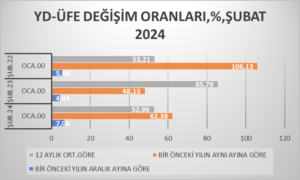 ŞUBAT AYI AYI YURT DIŞI ÜRETİCİ FİYAT ENDEKSİ ARTIŞI