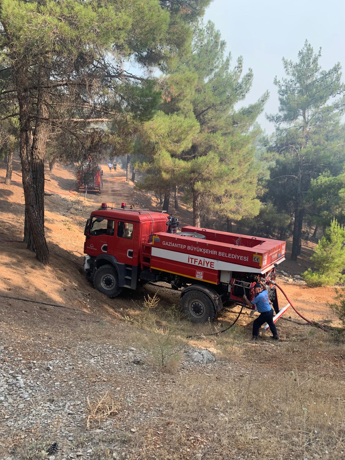 Gaziantep’teki orman yangınına 350 personel ve 127 araçla müdahale edildi