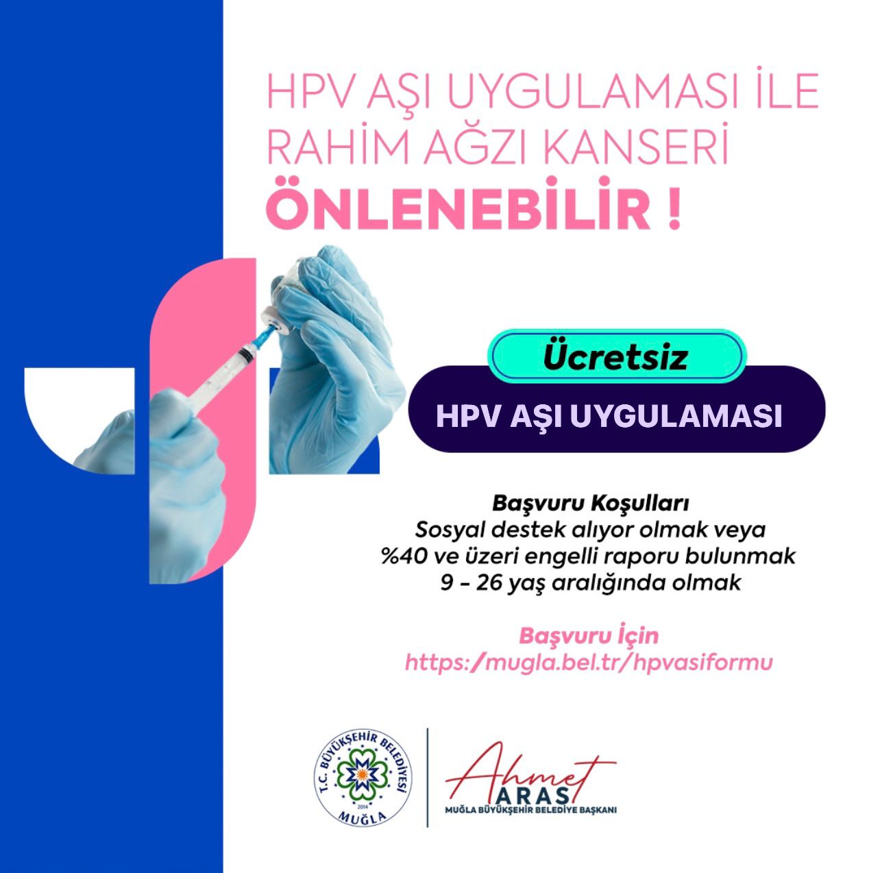 Muğla’da HPV aşısı için başvurular devam ediyor