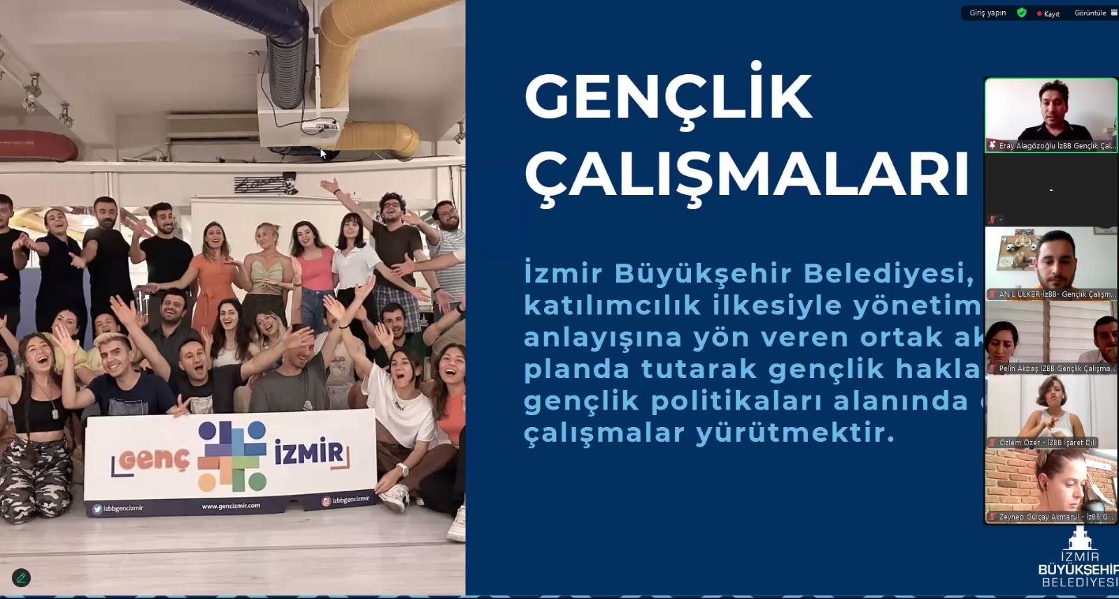 İzmir’de genç perspektifiyle e-çalıştay düzenlendi